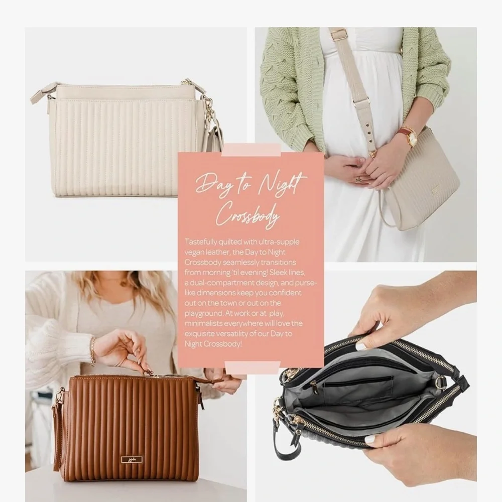 NEW -Ju-Ju-Be Snake Print Crossbody Bag (day to night)